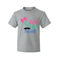 thumbnail image 1 of Inktastic Big Sister to a Little Mister Bow and Mustache Youth T-Shirt, 1 of 5