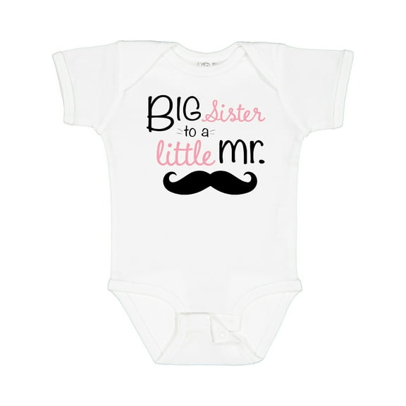 Inktastic Big Sister to a Little Mr. Girls Baby Bodysuit