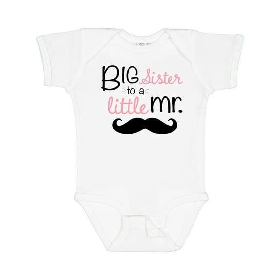 Inktastic Big Sister to a Little Mr. Girls Baby Bodysuit