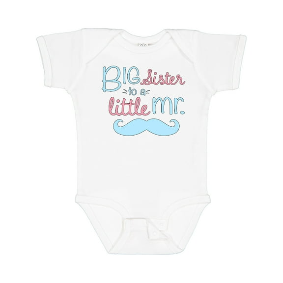 Inktastic Big Sister to a Little Mr Girls Baby Bodysuit