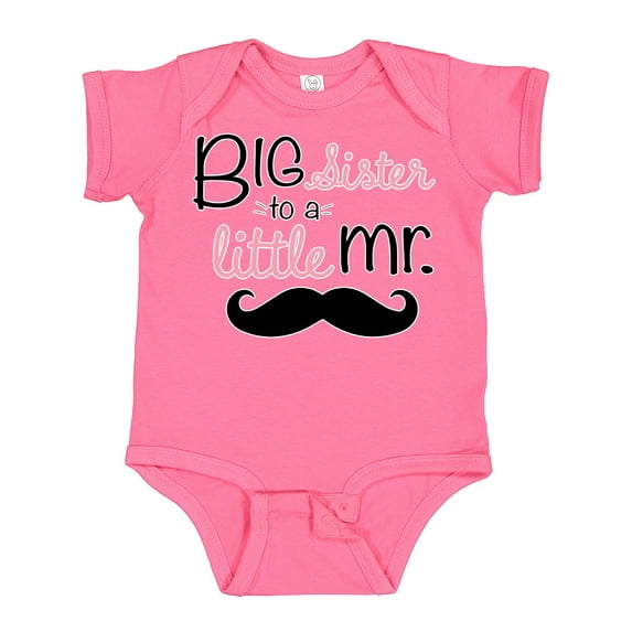 Inktastic Big Sister to a Little Mr. Girls Baby Bodysuit
