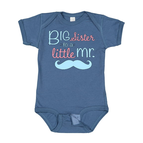Inktastic Big Sister to a Little Mr Girls Baby Bodysuit