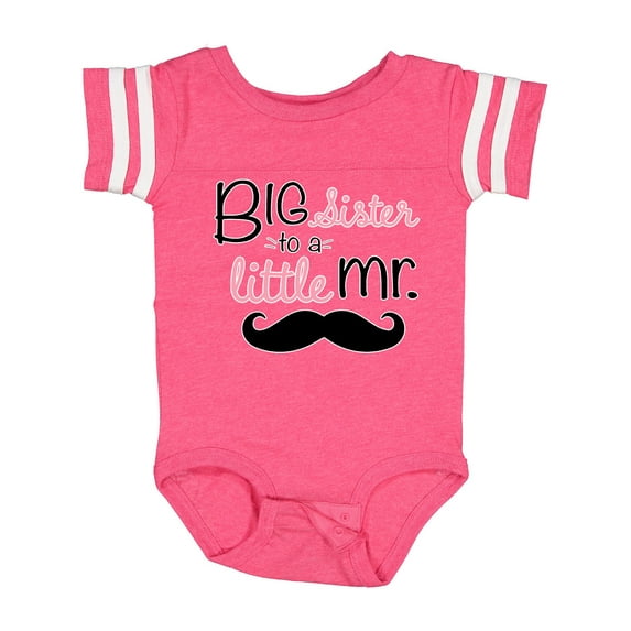 Inktastic Big Sister to a Little Mr. Girls Baby Bodysuit