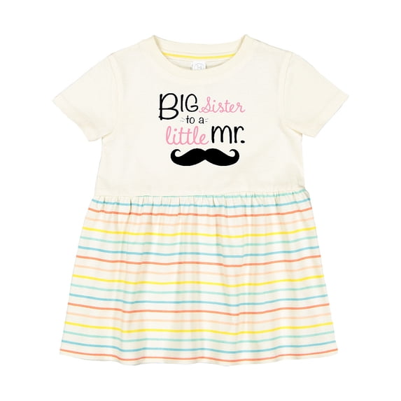 Inktastic Big Sister to a Little Mr. Girls Baby Dress