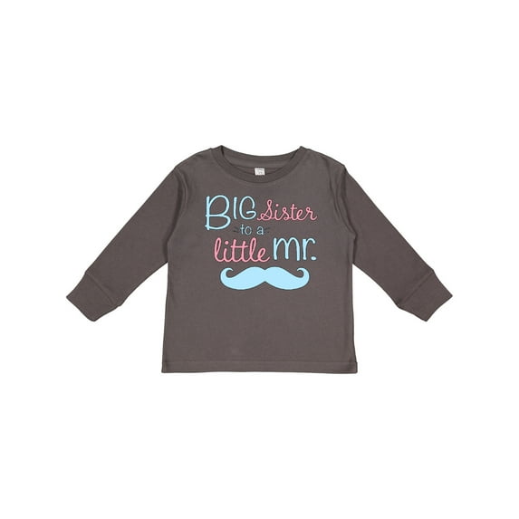Inktastic Big Sister to a Little Mr Girls Long Sleeve Toddler T-Shirt