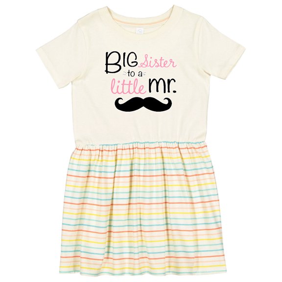 Inktastic Big Sister to a Little Mr. Girls Toddler Dress