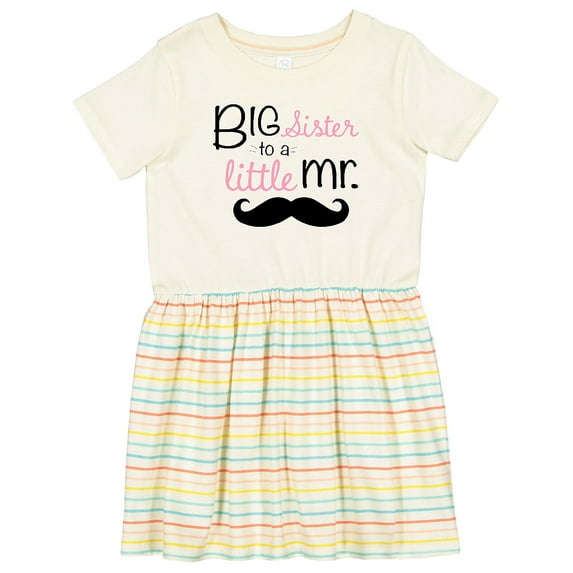 Inktastic Big Sister to a Little Mr. Girls Toddler Dress