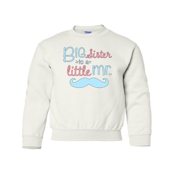 Inktastic Big Sister to a Little Mr Youth Sweatshirt