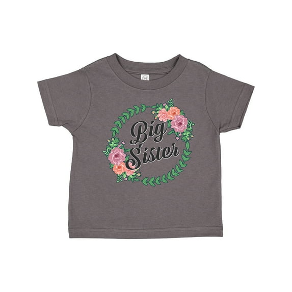 Inktastic Big Sister with Flower Circle Girls Toddler T-Shirt