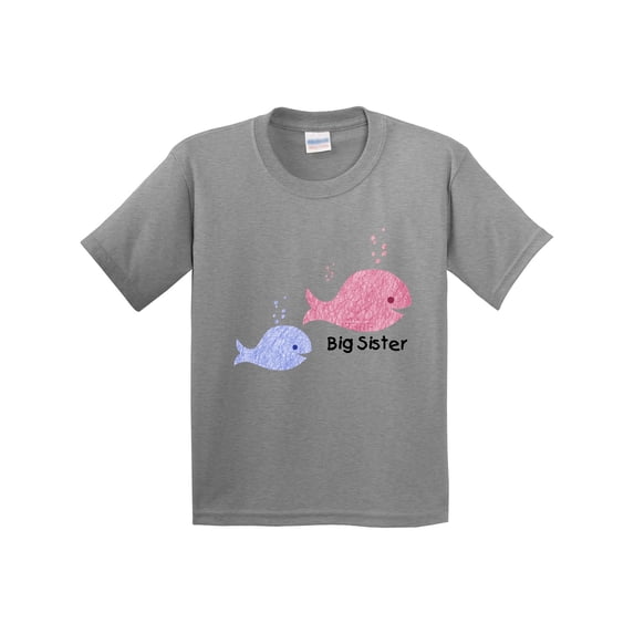 Inktastic Big Sister with Lil' Brother Youth T-Shirt