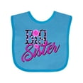 thumbnail image 1 of Inktastic Big Sister with Polka Dots Girls Baby Bib, 1 of 4