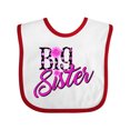 thumbnail image 1 of Inktastic Big Sister with Polka Dots Girls Baby Bib, 1 of 4