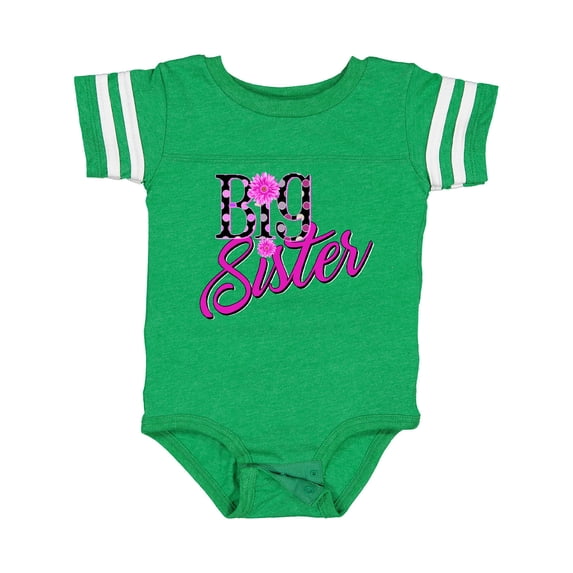 Inktastic Big Sister with Polka Dots Girls Baby Bodysuit