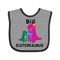 thumbnail image 1 of Inktastic Big Sistersaurus Girls Baby Bib, 1 of 4
