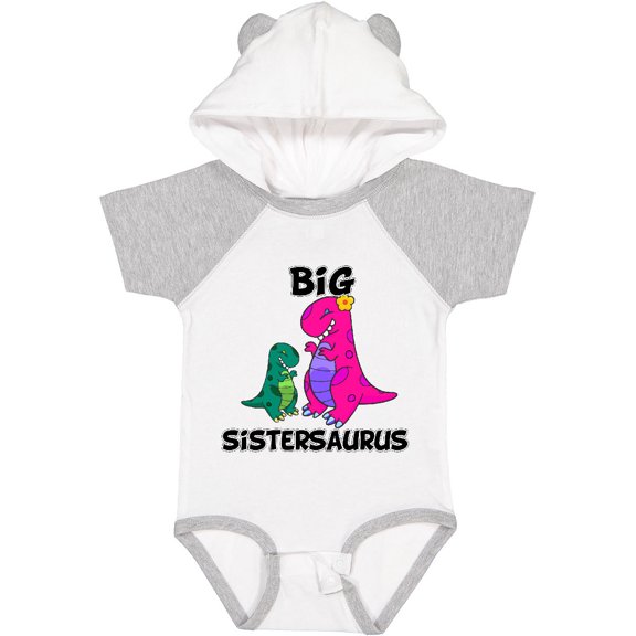Inktastic Big Sistersaurus Girls Baby Bodysuit