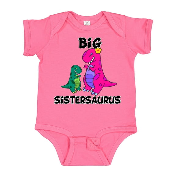 Inktastic Big Sistersaurus Girls Baby Bodysuit