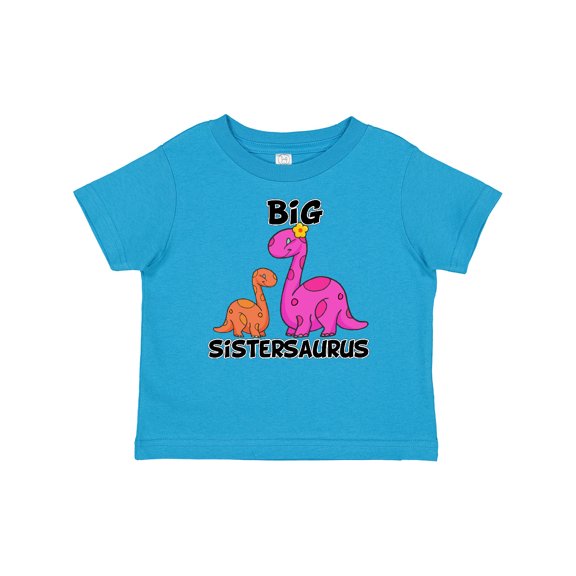 Inktastic Big Sistersaurus with Cute Sibling Dinosaurs Girls Baby T-Shirt