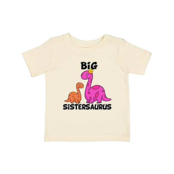 Inktastic Big Sistersaurus with Cute Sibling Dinosaurs Girls Baby T-Shirt