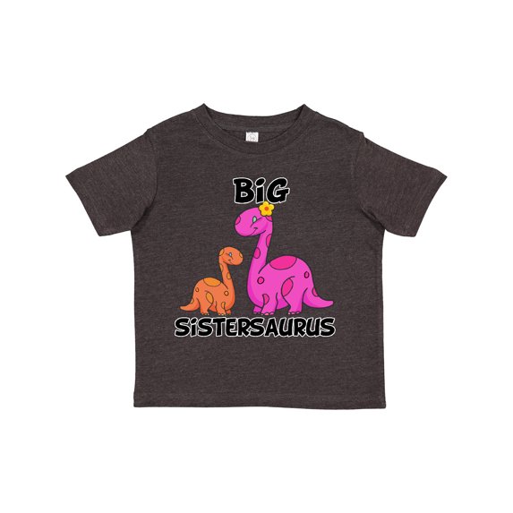 Inktastic Big Sistersaurus with Cute Sibling Dinosaurs Girls Toddler T-Shirt
