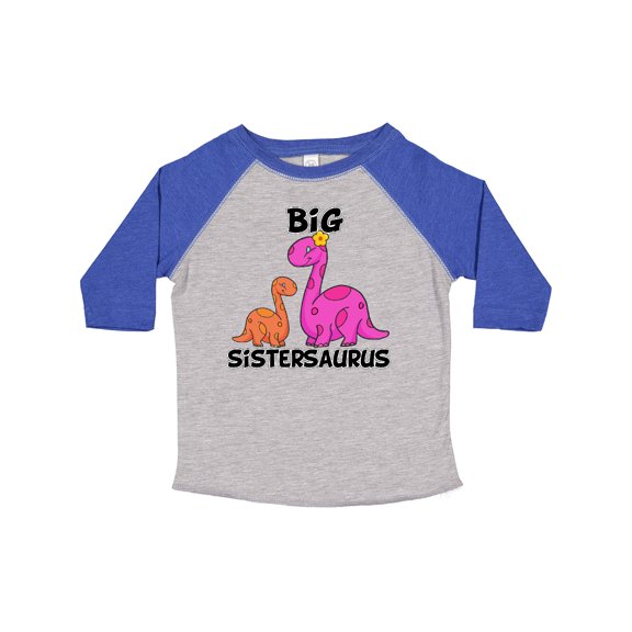 Inktastic Big Sistersaurus with Cute Sibling Dinosaurs Girls Toddler T-Shirt