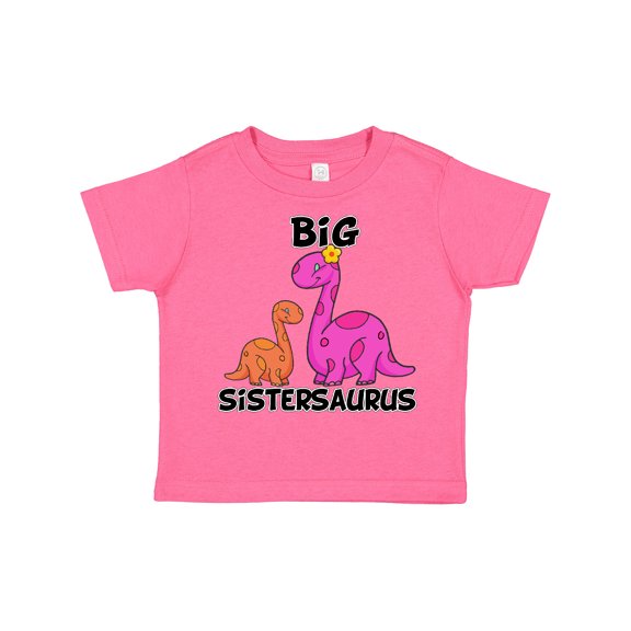 Inktastic Big Sistersaurus with Cute Sibling Dinosaurs Girls Toddler T-Shirt
