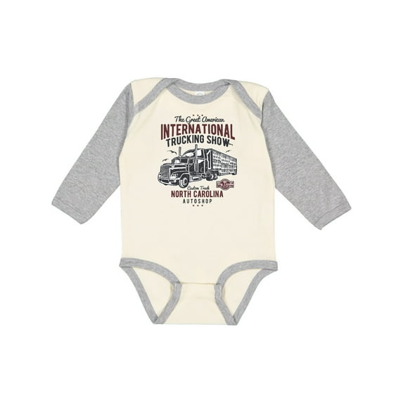 Inktastic Big Truck Boys or Girls Long Sleeve Baby Bodysuit