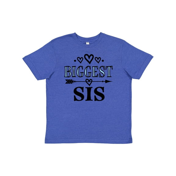 Inktastic Biggest Sis Girls Sister Announcement Youth T-Shirt