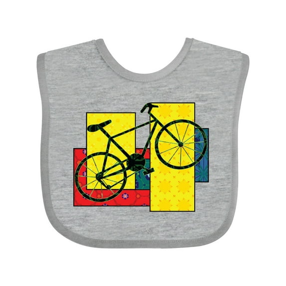 Inktastic Bike Pattern Blocks Boys or Girls Baby Bib