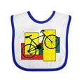 thumbnail image 1 of Inktastic Bike Pattern Blocks Boys or Girls Baby Bib, 1 of 4
