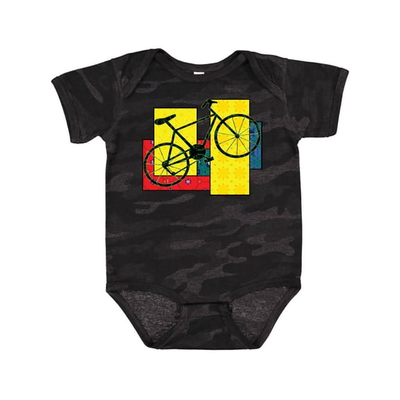 Inktastic Bike Pattern Blocks Boys or Girls Baby Bodysuit