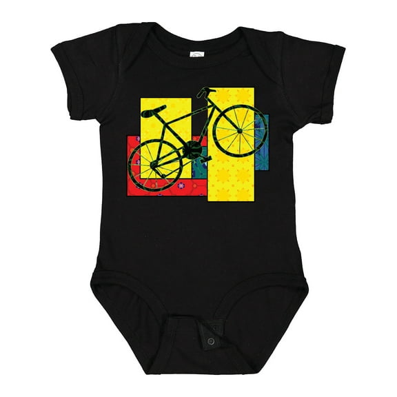 Inktastic Bike Pattern Blocks Boys or Girls Baby Bodysuit