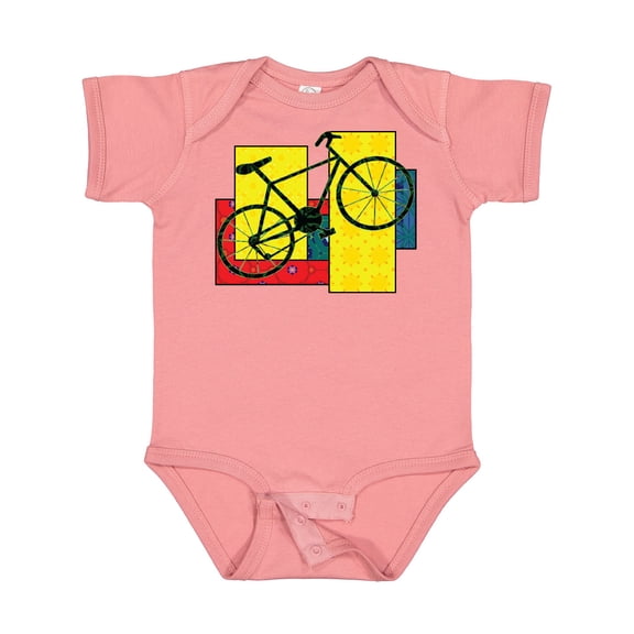 Inktastic Bike Pattern Blocks Boys or Girls Baby Bodysuit