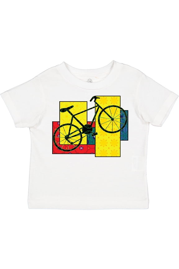 Bike Pattern Blocks Boys or Girls Toddler T-Shirt
