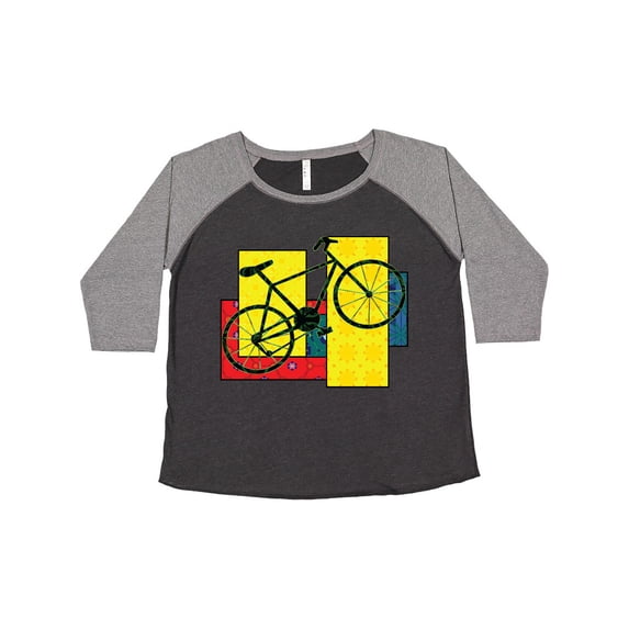 Inktastic Bike Pattern Blocks Women's Plus Size T-Shirt