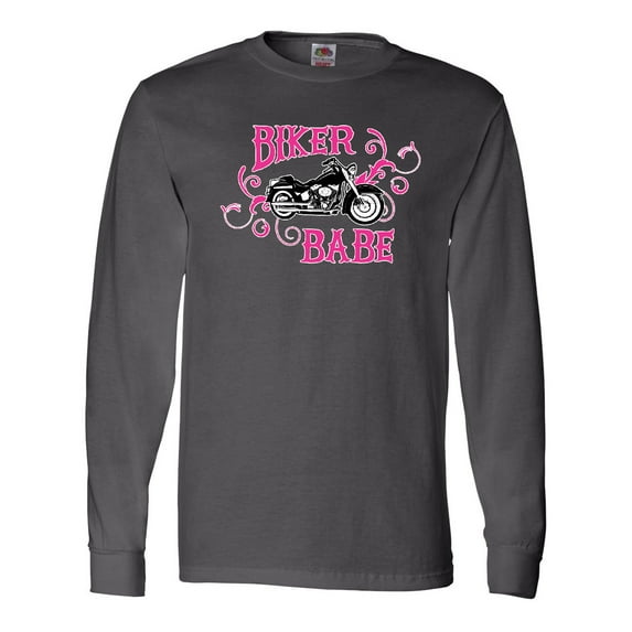 Inktastic Biker Babe Long Sleeve T-Shirt
