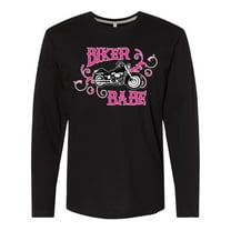 Inktastic Biker Babe Long Sleeve T-Shirt