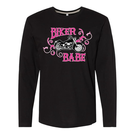 Inktastic Biker Babe Long Sleeve T-Shirt
