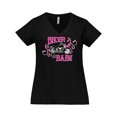 thumbnail image 1 of Inktastic Biker Babe Women's Plus Size V-Neck T-Shirt, 1 of 5