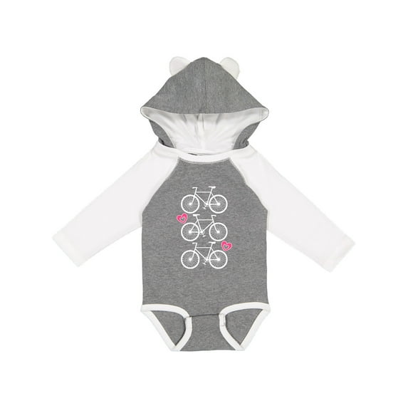 Inktastic Biking Bicycle Silhouette Girls Long Sleeve Baby Bodysuit