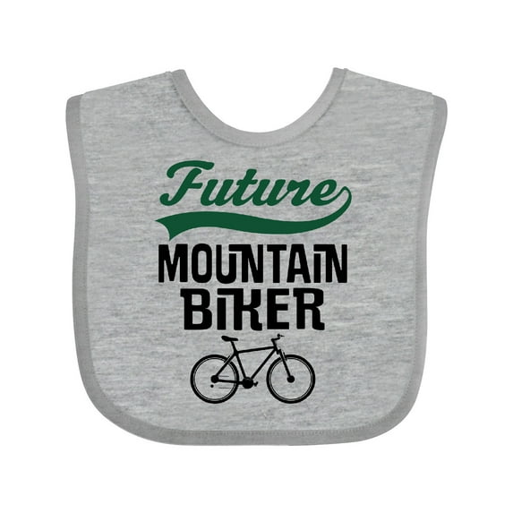 Inktastic Biking Future Mountain Biker Boys or Girls Baby Bib
