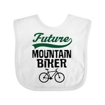 Inktastic Biking Future Mountain Biker Boys or Girls Baby Bib