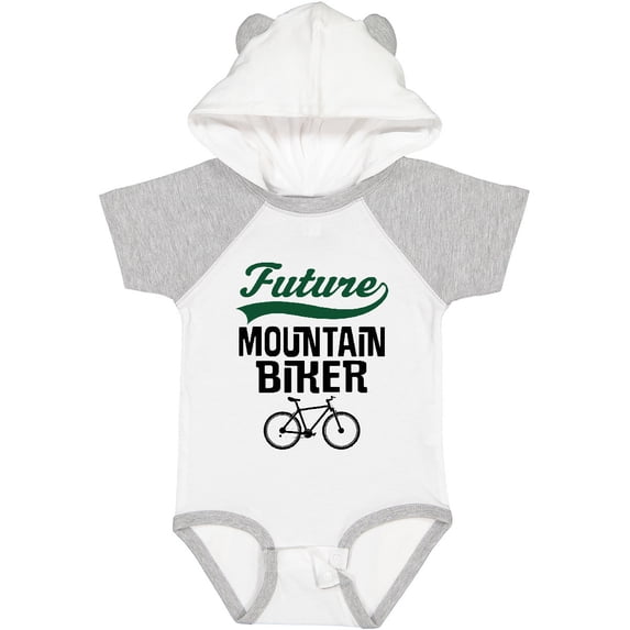 Inktastic Biking Future Mountain Biker Boys or Girls Baby Bodysuit