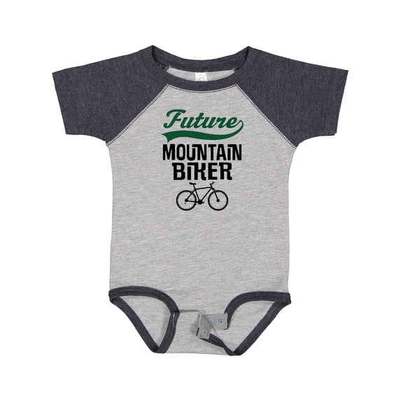 Inktastic Biking Future Mountain Biker Boys or Girls Baby Bodysuit