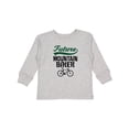 thumbnail image 1 of Inktastic Biking Future Mountain Biker Boys or Girls Long Sleeve Toddler T-Shirt, 1 of 5