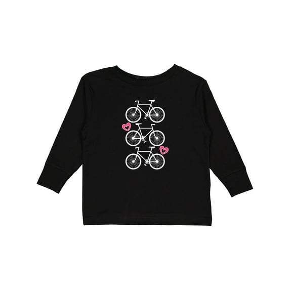 Inktastic Biking Gifts Bicycle Silhouette Girls Long Sleeve Toddler T-Shirt