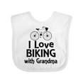 thumbnail image 1 of Inktastic Biking with Grandma Cycling Boys or Girls Baby Bib, 1 of 4
