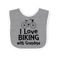 thumbnail image 1 of Inktastic Biking with Grandma Cycling Boys or Girls Baby Bib, 1 of 4
