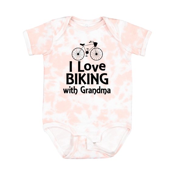 Inktastic Biking with Grandma Cycling Boys or Girls Baby Bodysuit