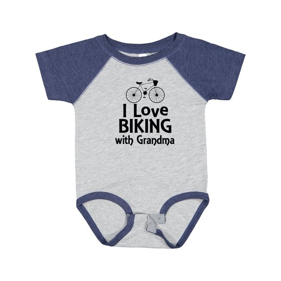 Inktastic Biking with Grandma Cycling Boys or Girls Baby Bodysuit