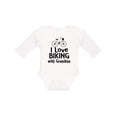 thumbnail image 1 of Inktastic Biking with Grandma Cycling Boys or Girls Long Sleeve Baby Bodysuit, 1 of 5